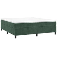 Vidaxl Posteľný rám na boxspring tmavozelený 200x200 cm zamat