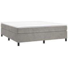 Vidaxl Rám na boxspring posteľ bledosivý 160x200 cm zamat