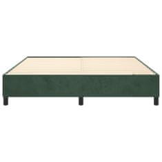 Vidaxl Posteľný rám na boxspring tmavozelený 200x200 cm zamat