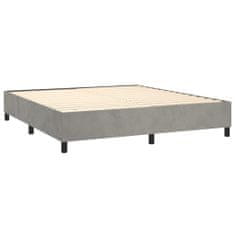 Vidaxl Rám na boxspring posteľ bledosivý 160x200 cm zamat