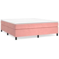 Vidaxl Posteľný rám na boxspring ružový 160x200 cm zamat