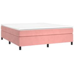 Vidaxl Posteľný rám na boxspring ružový 180x200 cm zamat