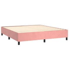 Vidaxl Posteľný rám na boxspring ružový 180x200 cm zamat