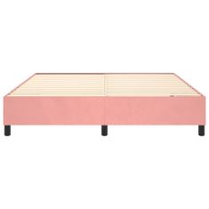 Vidaxl Posteľný rám na boxspring ružový 180x200 cm zamat