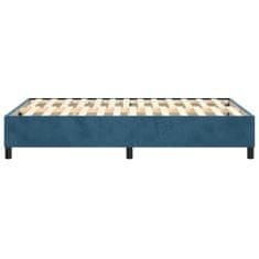 Vidaxl Posteľný rám na boxspring tmavomodrý 120x200 cm zamat