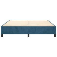 Vidaxl Posteľný rám na boxspring tmavomodrý 180x200 cm zamat