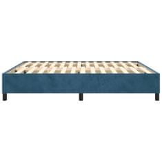 Vidaxl Posteľný rám na boxspring tmavomodrý 180x200 cm zamat