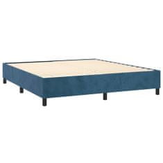 Vidaxl Posteľný rám na boxspring tmavomodrý 200x200 cm zamat