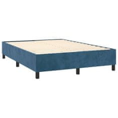 Vidaxl Rám na boxspring posteľ tmavomodrý 140x200 cm zamat