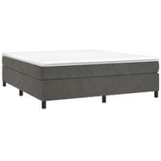 Vidaxl Rám na boxspring posteľ tmavosivý 160x200 cm zamat