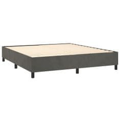 Vidaxl Rám na boxspring posteľ tmavosivý 160x200 cm zamat