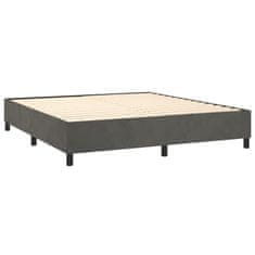 Vidaxl Posteľný rám na boxspring tmavosivý 200x200 cm zamat