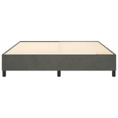 Vidaxl Rám na boxspring posteľ tmavosivý 160x200 cm zamat