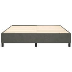 Vidaxl Posteľný rám na boxspring tmavosivý 200x200 cm zamat