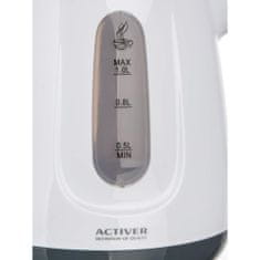 ACTIVER Kanvica plastová BETHY 1,0 l, 900-1100W, otočná o 360st., bielo-šedá