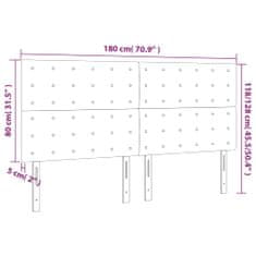 Vidaxl Čelo postele s LED čierne 180x5x118/128 cm umelá koža