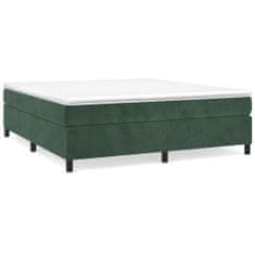 Vidaxl Posteľný rám na boxspring tmavozelený 200x200 cm zamat