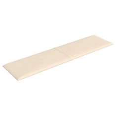 Vidaxl Nástenné panely 12 ks krémové 60x15 cm zamat 1,08 m²