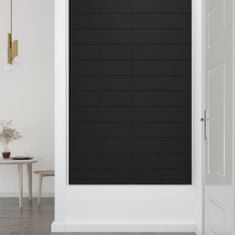 Vidaxl Nástenné panely 12 ks čierne 60x15 cm zamat 1,08 m²