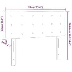 Vidaxl Čelo postele biele 90x5x78/88 cm umelá koža