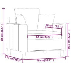 Vidaxl Kreslo ružové 60 cm zamat