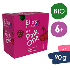 Ella's Kitchen BIO PINK ONE ovocné smoothie s rebarborou (5x90 g)