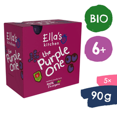 Ella's Kitchen BIO PURPLE ONE ovocné pyré s čiernymi ríbezľami (5x90 g)