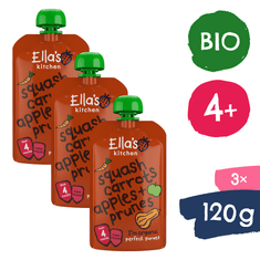 Ella's Kitchen BIO Tekvica, mrkva, jablko a slivka (3× 120 g)