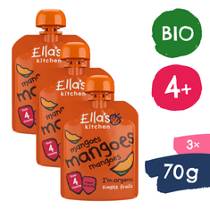 Ella's Kitchen 3× BIO Mangová desiata (70 g)