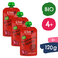 Ella's Kitchen BIO Jahoda a jablko 3 x 120 g