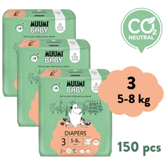 MUUMI BABY 3 MIDI (5-8 kg) 150 ks (3x50 ks)