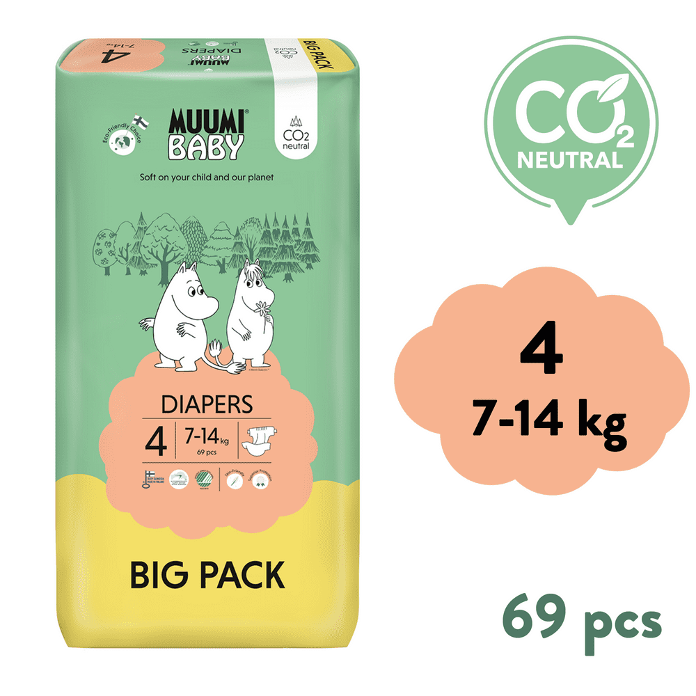 MUUMI BABY Big Pack vel. 4 MAXI (7-14 kg) 69 ks