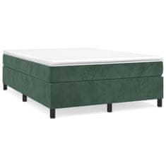 Vidaxl Rám na boxspring posteľ tmavozelený 140x190 cm zamat