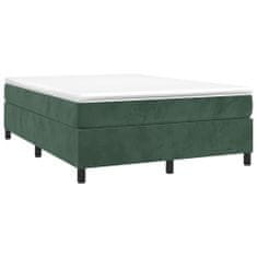 Vidaxl Rám na boxspring posteľ tmavozelený 140x190 cm zamat