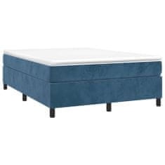 Vidaxl Rám na boxspring posteľ tmavomodrý 140x190 cm zamat