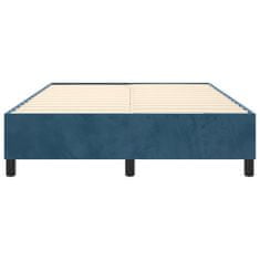 Vidaxl Rám na boxspring posteľ tmavomodrý 140x190 cm zamat