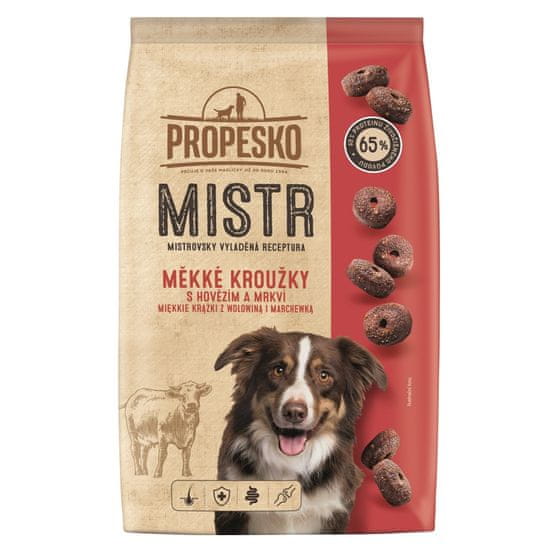 Propesko Dog Majster Adult mäkké krúžky s hovädzím 1,5 kg