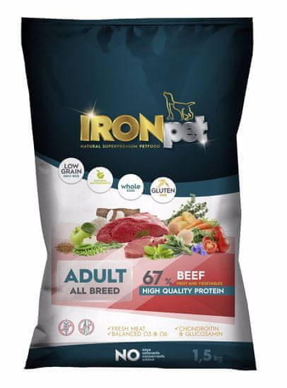 IRONpet Dog Adult All Breed Beef (Hovädzie) 1,5 kg