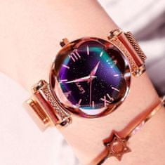 VIVVA® Dámske elegantné hodinky s nočnou oblohou a magnetickým remienkom ružové zlato | STARRY TIME