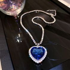 Cool Mango Náhrdelník Titanic Náhrdelník Heart of the Ocean, replika šperkov Titanic, prívesok s modrým diamantom