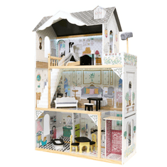 WOWO Drevený domček pre bábiky 122cm s LED