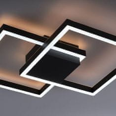 PAUL NEUHAUS PAUL NEUHAUS Q-MARKO LED stropné svietidlo Smart Home, čierna, hranaté ZigBee RGB plus 2700-5000K