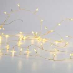 ACA ACA Lighting 300 LED dekoračná reťaz, WW, zlatý medený kábel, 220-240V plus 8 funkcií, IP44, 3m plus 3m, 6W X063001377