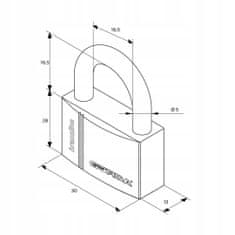 Gerda Visiaci zámok KMZ S30 mosadzný ONE KEY SYSTEM