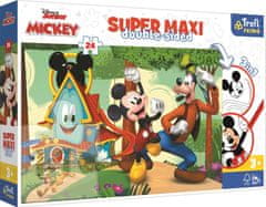 Trefl Obojstranné puzzle Mickeyho klbík SUPER MAXI 24 dielikov