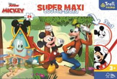 Trefl Obojstranné puzzle Mickeyho klbík SUPER MAXI 24 dielikov