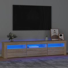 Vidaxl TV skrinka s LED svetlami dub sonoma 180x35x40 cm