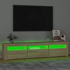 Vidaxl TV skrinka s LED svetlami dub sonoma 180x35x40 cm