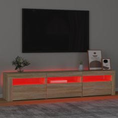 Vidaxl TV skrinka s LED svetlami dub sonoma 180x35x40 cm