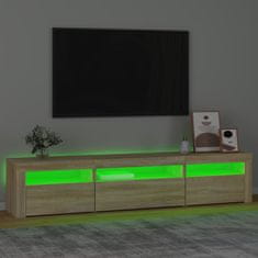 Vidaxl TV skrinka s LED svetlami dub sonoma 195x35x40 cm